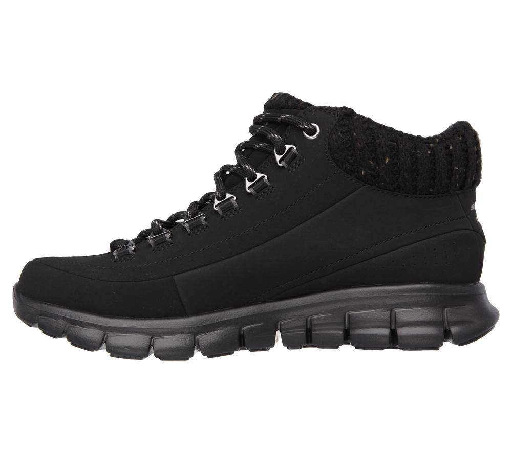 Women Skechers Synergy - Winter Nights Boots Black  USA |  9247-QIUSY