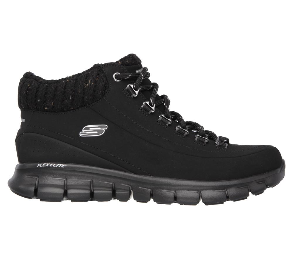 Women Skechers Synergy - Winter Nights Boots Black  USA |  9247-QIUSY