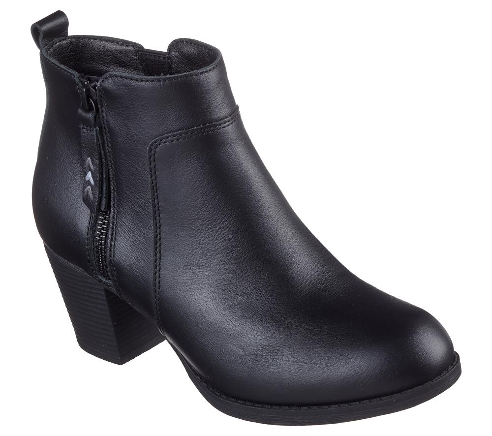 Women Skechers Taxi - Night in Town Boots Black  USA |  3519-UFOYD