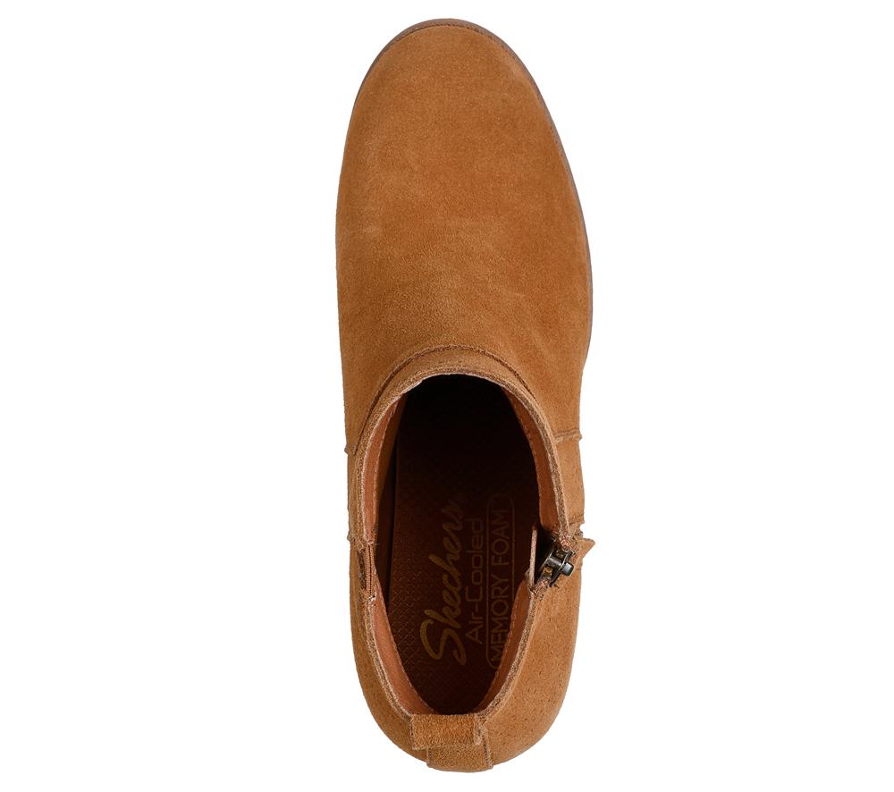 Women Skechers Taxi - Out In Town Slip On Shoes Chestnut Brown  USA |  1572-GYIDP