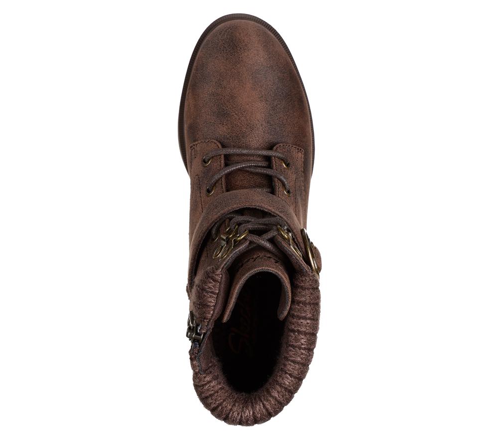 Women Skechers Tenley - Dreaming Of Fall Lace Up Shoes Brown  USA |  9634-RBWHN