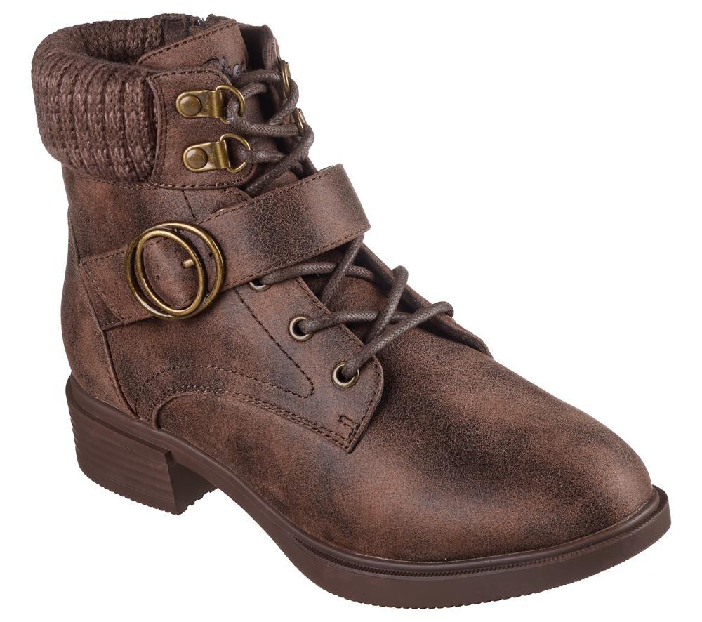 Women Skechers Tenley - Dreaming Of Fall Lace Up Shoes Brown  USA |  9634-RBWHN
