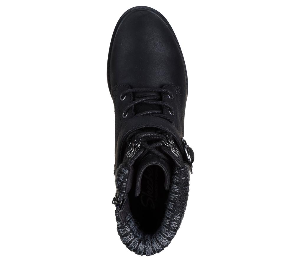 Women Skechers Tenley - Dreaming Of Fall Lace Up Shoes Black  USA |  0524-WSXJV
