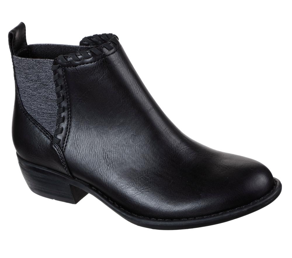Women Skechers Texas - Fall Crush Boots Black  USA |  8320-DXAVO