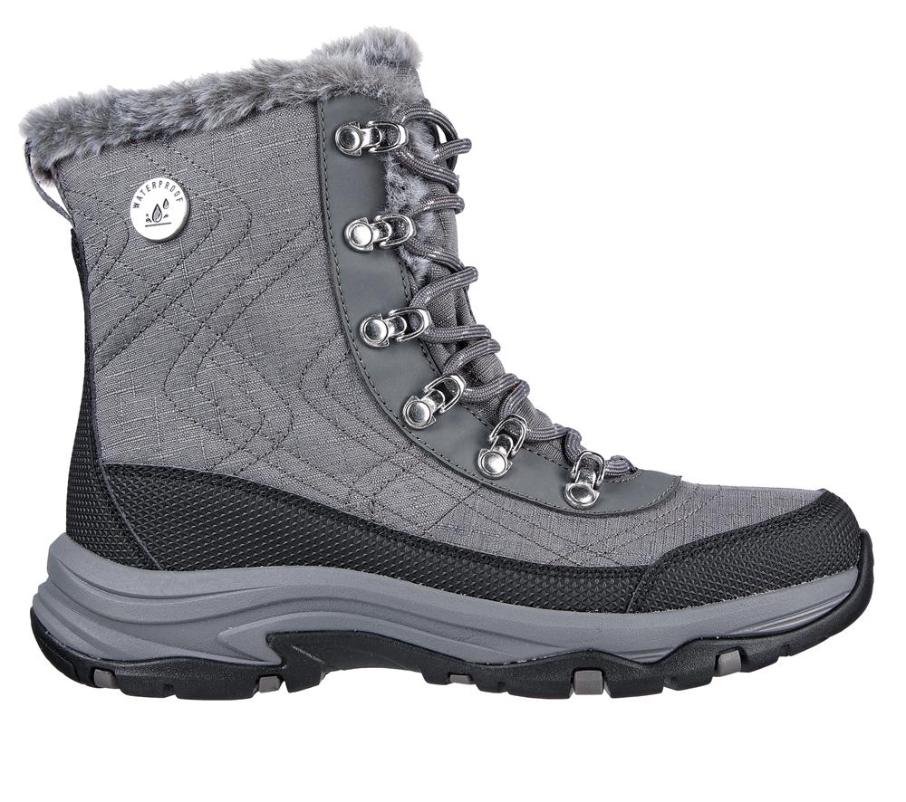 Women Skechers Trego - Cold Blues Boots Charcoal  USA |  8412-KSFTU