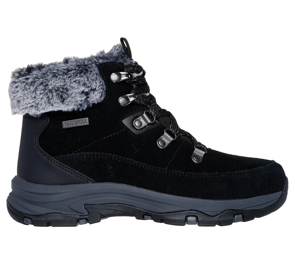Women Skechers Trego - Snow Worries Boots Black  USA |  6354-MSNJG