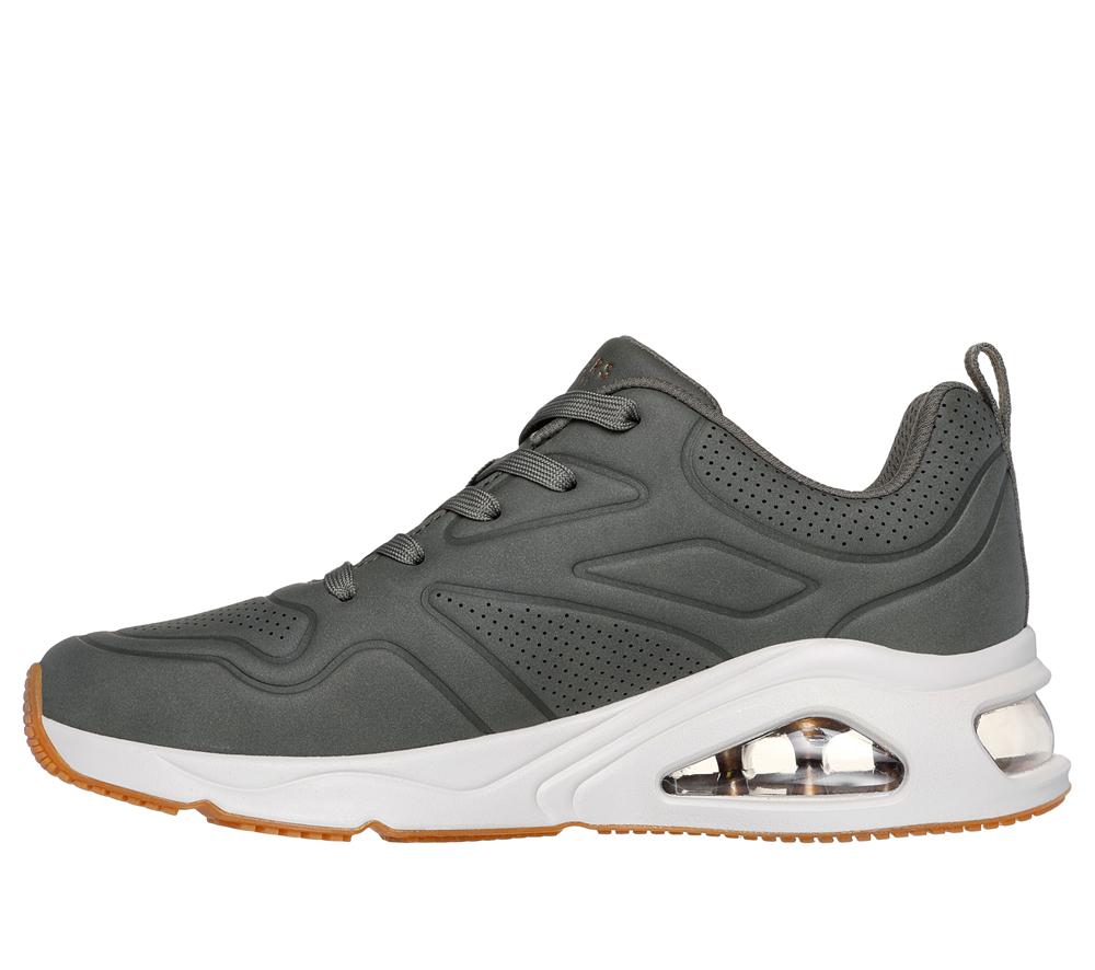 Women Skechers Tres-Air Uno - Ah-Mazing Lace Up Shoes Olive  USA |  0456-WRGJI