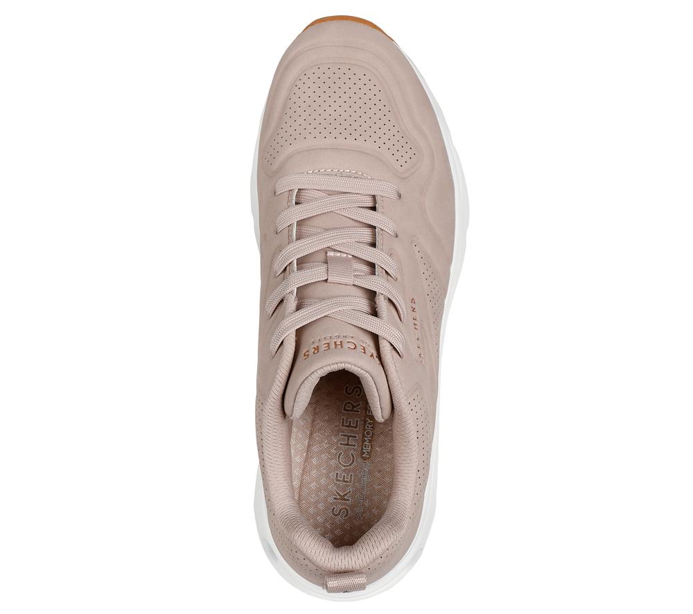 Women Skechers Tres-Air Uno - Ah-Mazing Lace Up Shoes Natural White  USA |  1042-DICKN