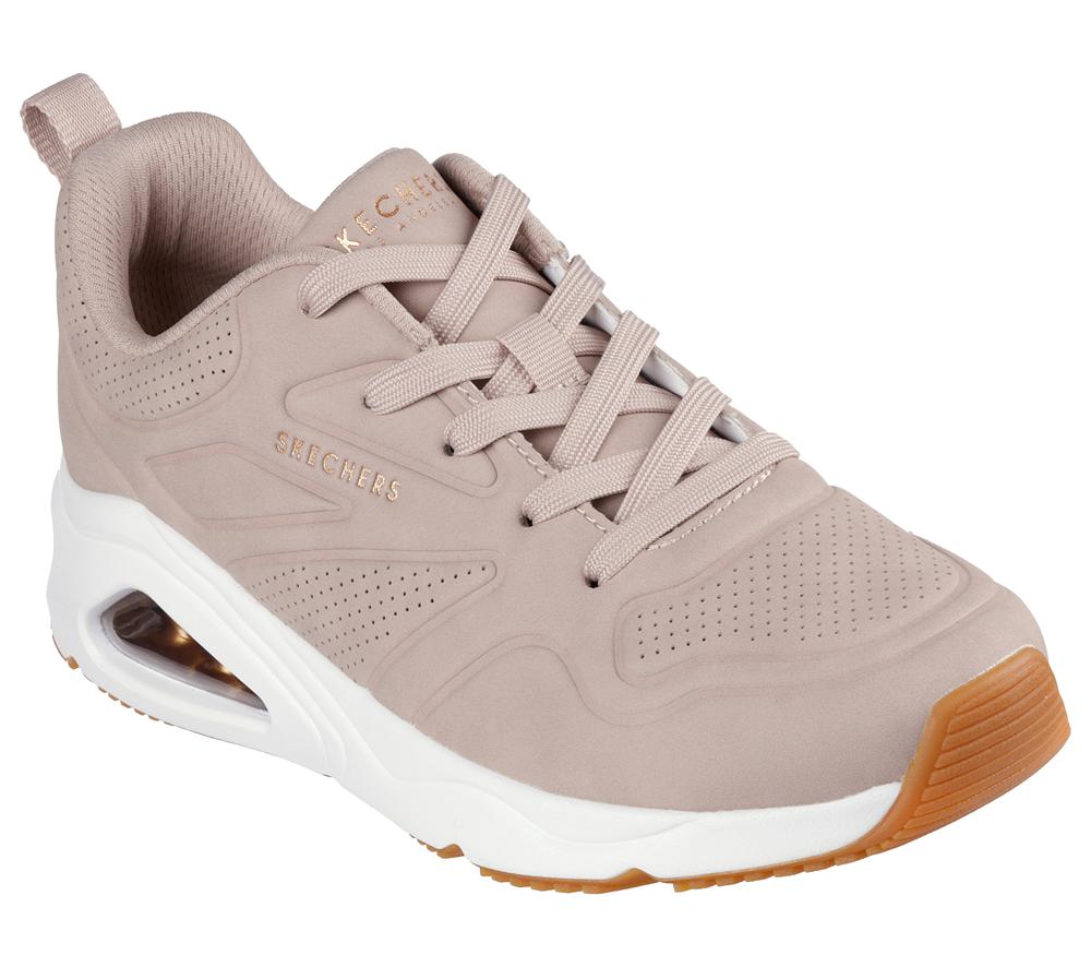 Women Skechers Tres-Air Uno - Ah-Mazing Lace Up Shoes Natural White  USA |  1042-DICKN
