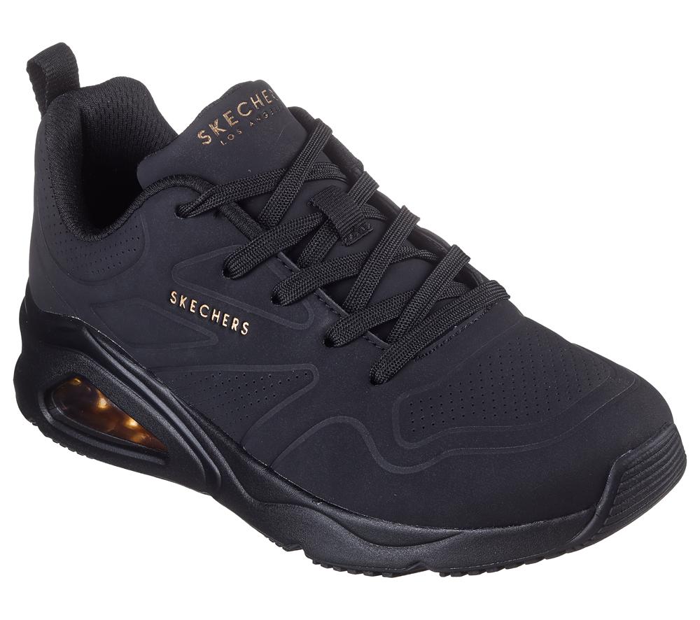 Women Skechers Tres-Air Uno - Ah-Mazing Sneakers Black  USA |  5380-YSOXJ