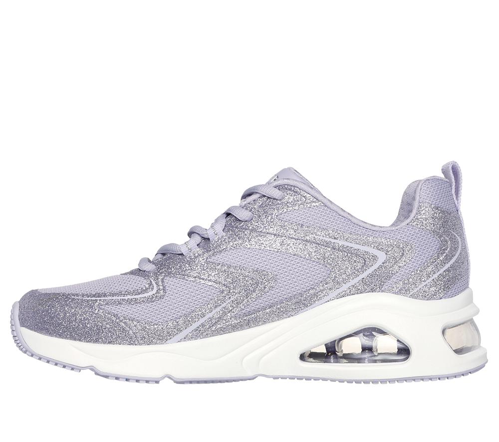 Women Skechers Tres-Air Uno - Glit-Airy Wedges Lavender Purple  USA |  5318-MRCBL