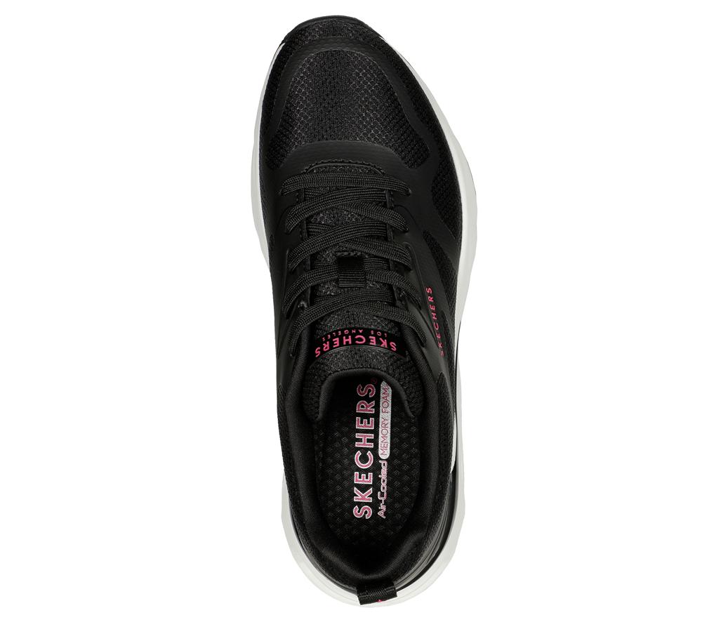 Women Skechers Tres-Air Uno - Revolution-Airy Lace Up Shoes Black  USA |  3152-GLXIP