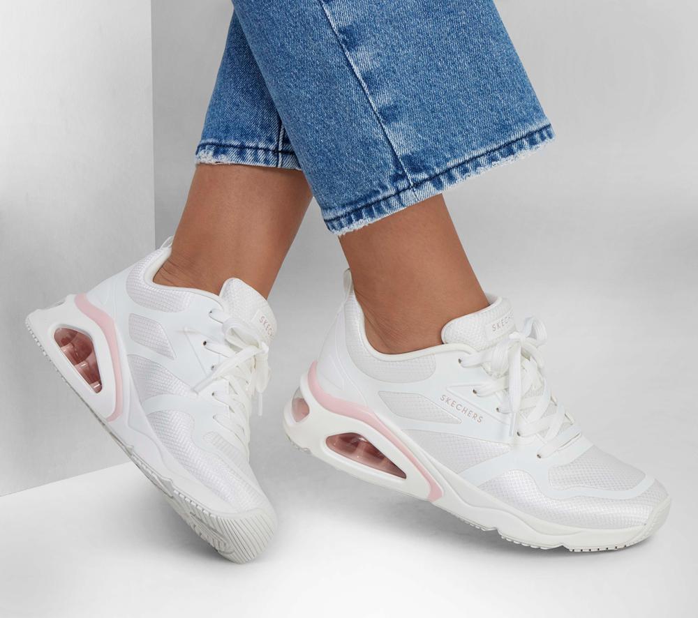 Women Skechers Tres-Air Uno - Revolution-Airy Sneakers White  USA |  8694-CPEKJ