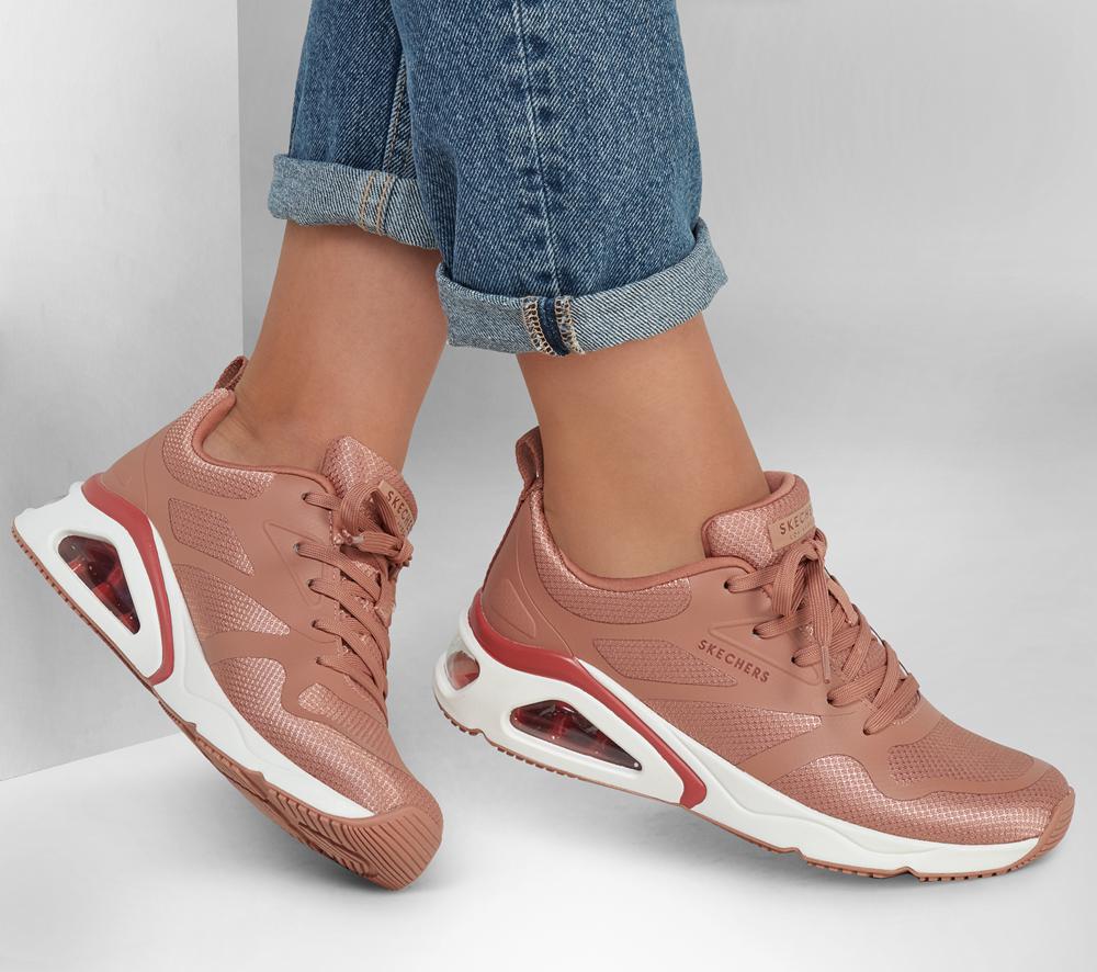 Women Skechers Tres-Air Uno - Revolution-Airy Sneakers Clay Coral  USA |  6780-YBSAH