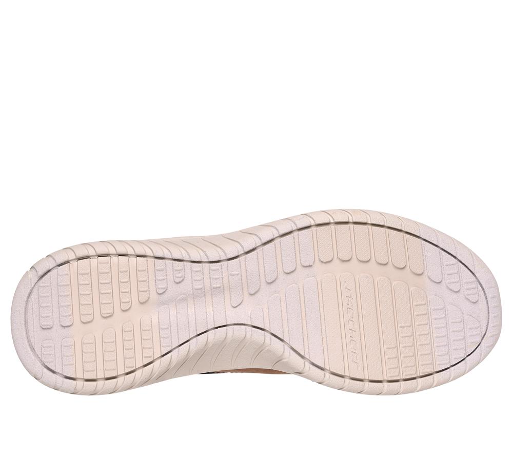 Women Skechers Ultra Flex 2.0 - Casual Mix Lace Up Shoes Chestnut Brown  USA |  2749-PFDKT