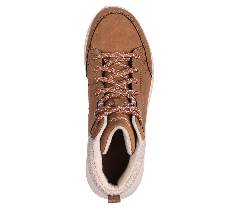 Women Skechers Ultra Flex 2.0 - Casual Mix Boots Chestnut Brown  USA |  3146-QPWGC