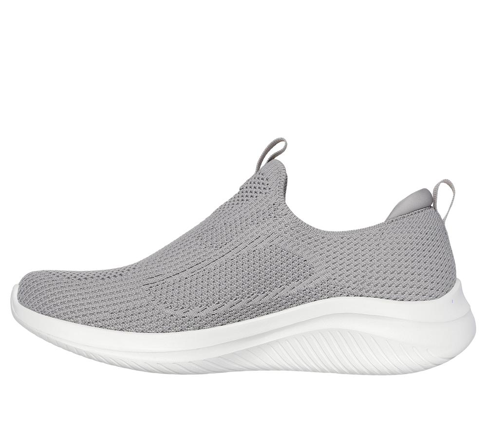 Women Skechers Ultra Flex 3.0 - All Momentum Slip On Shoes Grey  USA |  1739-HDERI
