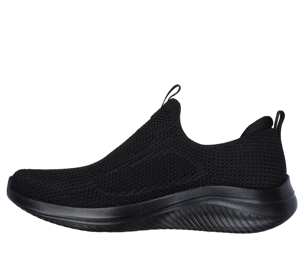 Women Skechers Ultra Flex 3.0 - All Momentum Slip On Shoes Black  USA |  0521-HDZVL