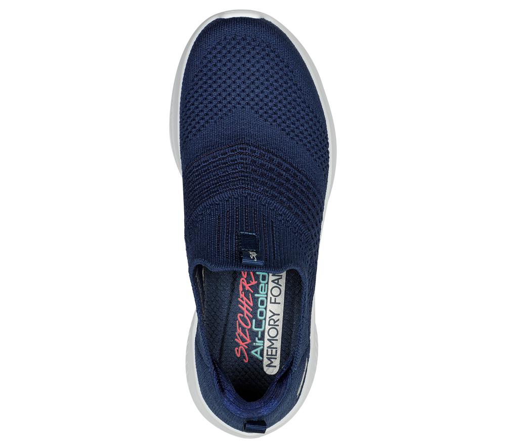 Women Skechers Ultra Flex 3.0 - Classy Charm Slip On Shoes Navy  USA |  6759-MZGBI