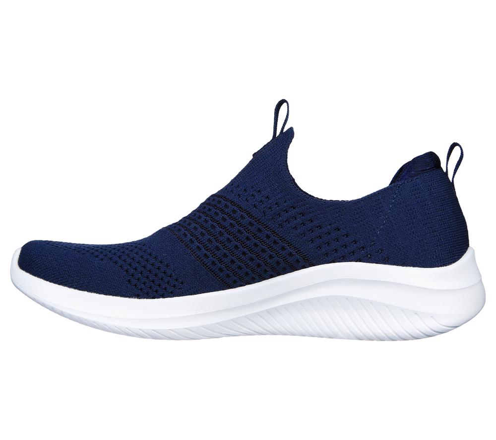 Women Skechers Ultra Flex 3.0 - Classy Charm Slip On Shoes Navy  USA |  6759-MZGBI