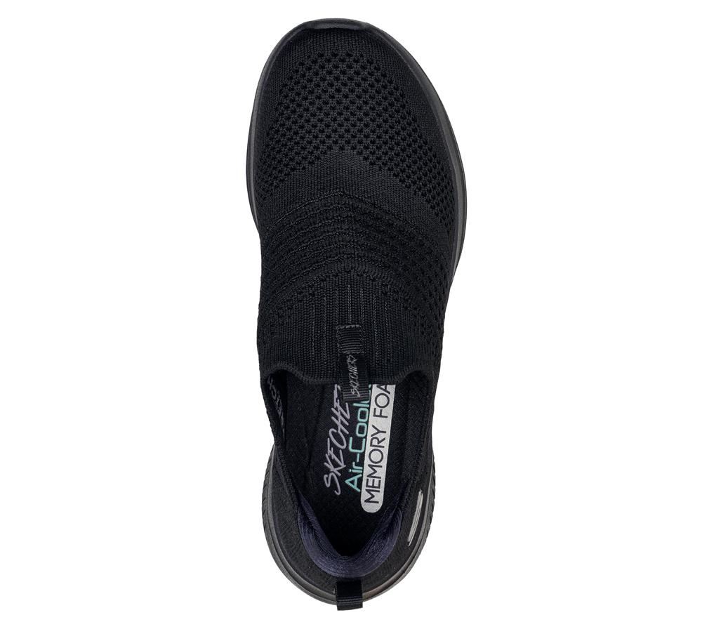 Women Skechers Ultra Flex 3.0 - Classy Charm Slip On Shoes Black  USA |  6501-UKMCA