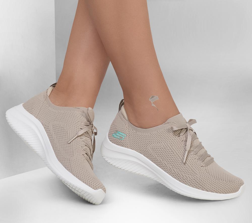 Women Skechers Ultra Flex 3.0 - Daily Choice Sneakers Taupe Brown  USA |  0428-WMCVA