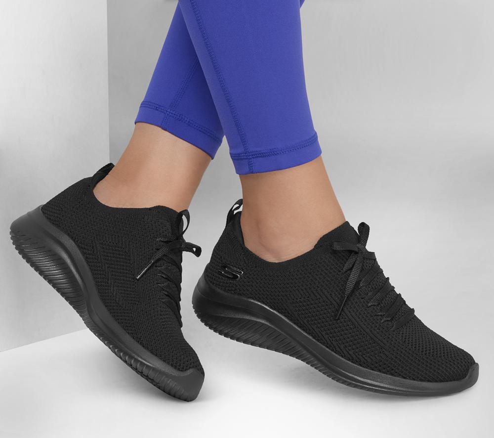 Women Skechers Ultra Flex 3.0 - Daily Choice Slip On Shoes Black  USA |  2630-DIUCS