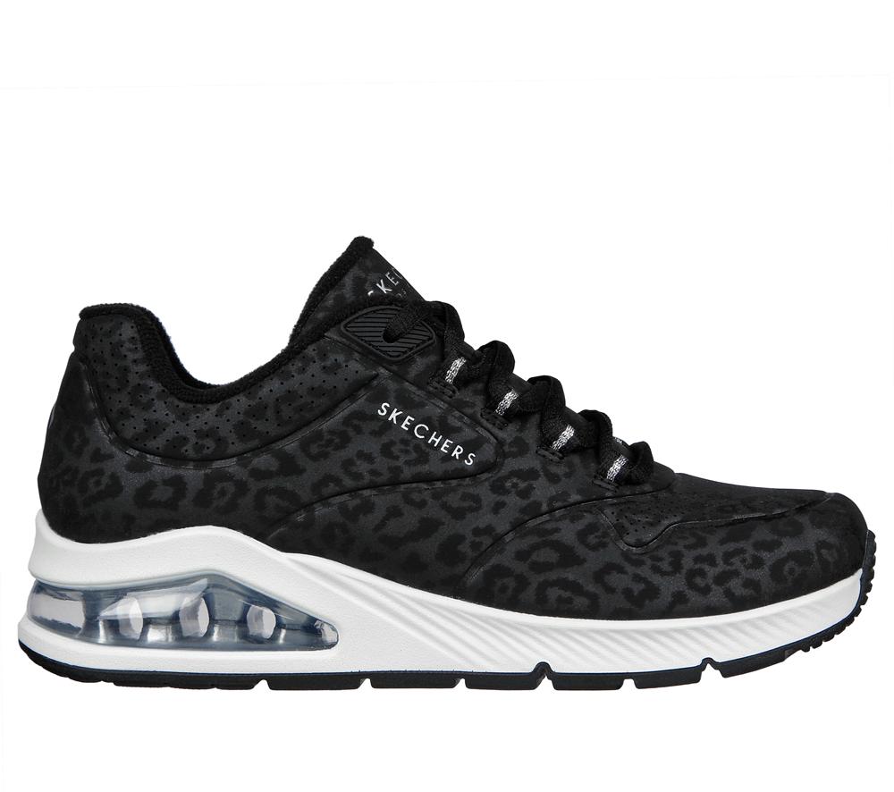 Women Skechers Uno 2 Lace Up Shoes Black  USA |  9735-ZXIUR