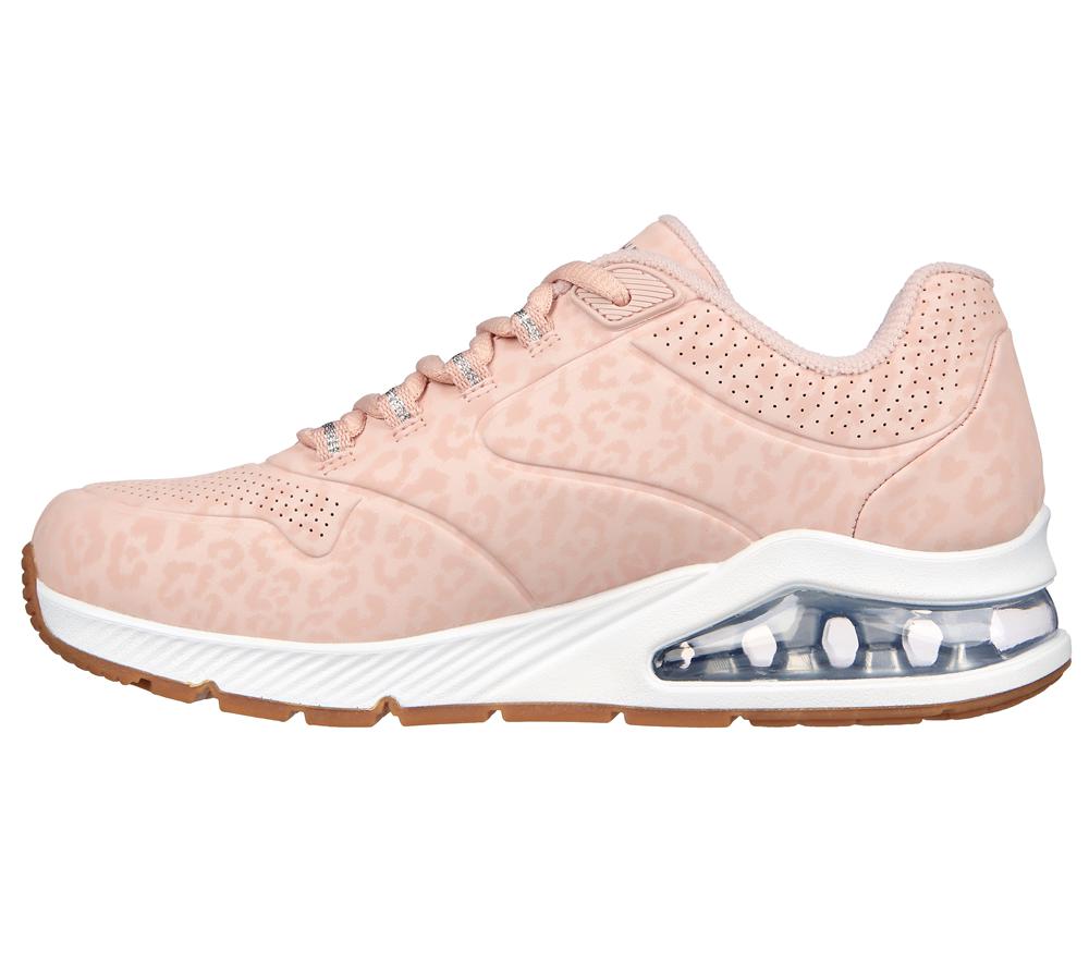 Women Skechers Uno 2 Lace Up Shoes Blush Pink  USA |  6702-MZONP