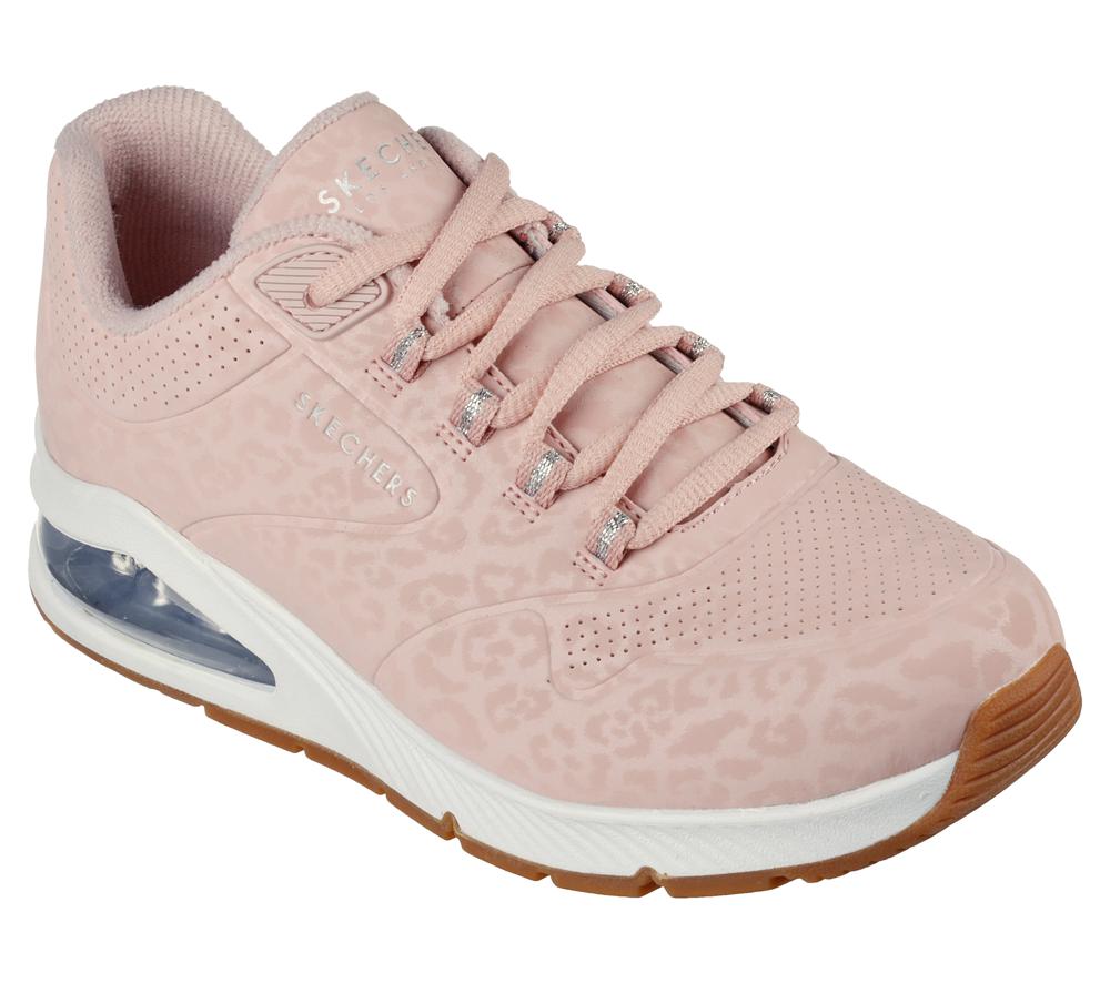 Women Skechers Uno 2 Lace Up Shoes Blush Pink  USA |  6702-MZONP