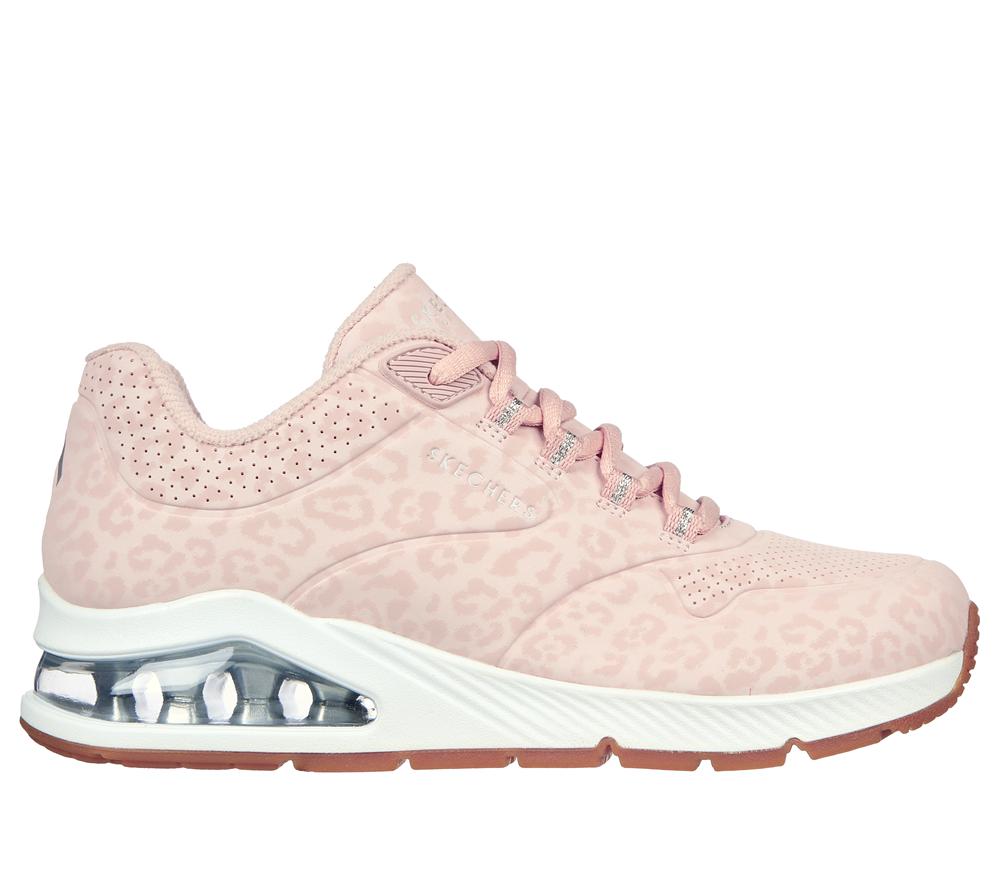 Women Skechers Uno 2 Lace Up Shoes Blush Pink  USA |  6702-MZONP
