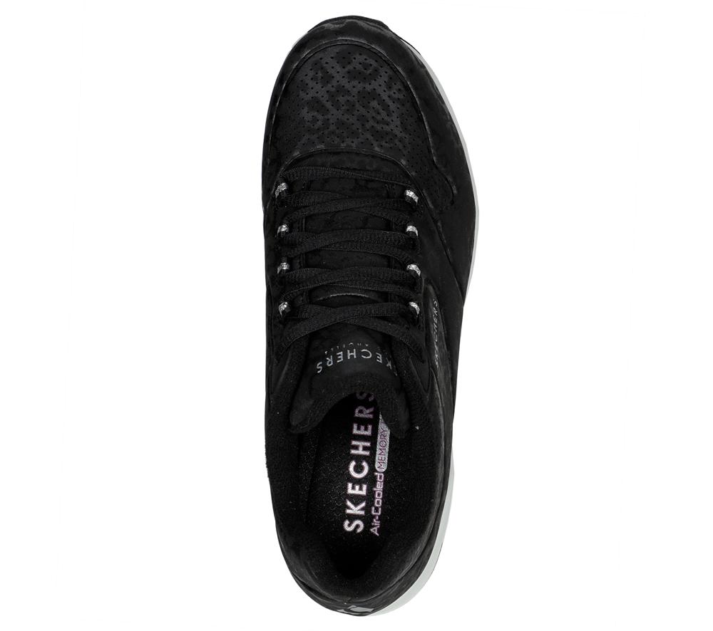 Women Skechers Uno 2 Wedges Black  USA |  9021-BZICE