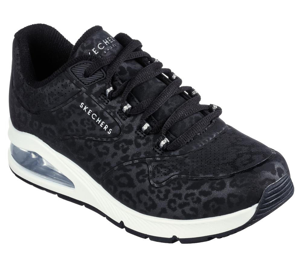 Women Skechers Uno 2 Wedges Black  USA |  9021-BZICE