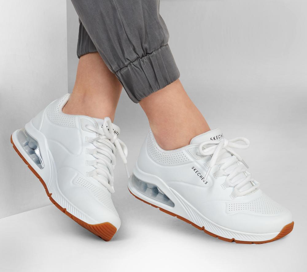 Women Skechers Uno 2 - Air Around You Wedges White  USA |  1650-FPWHR