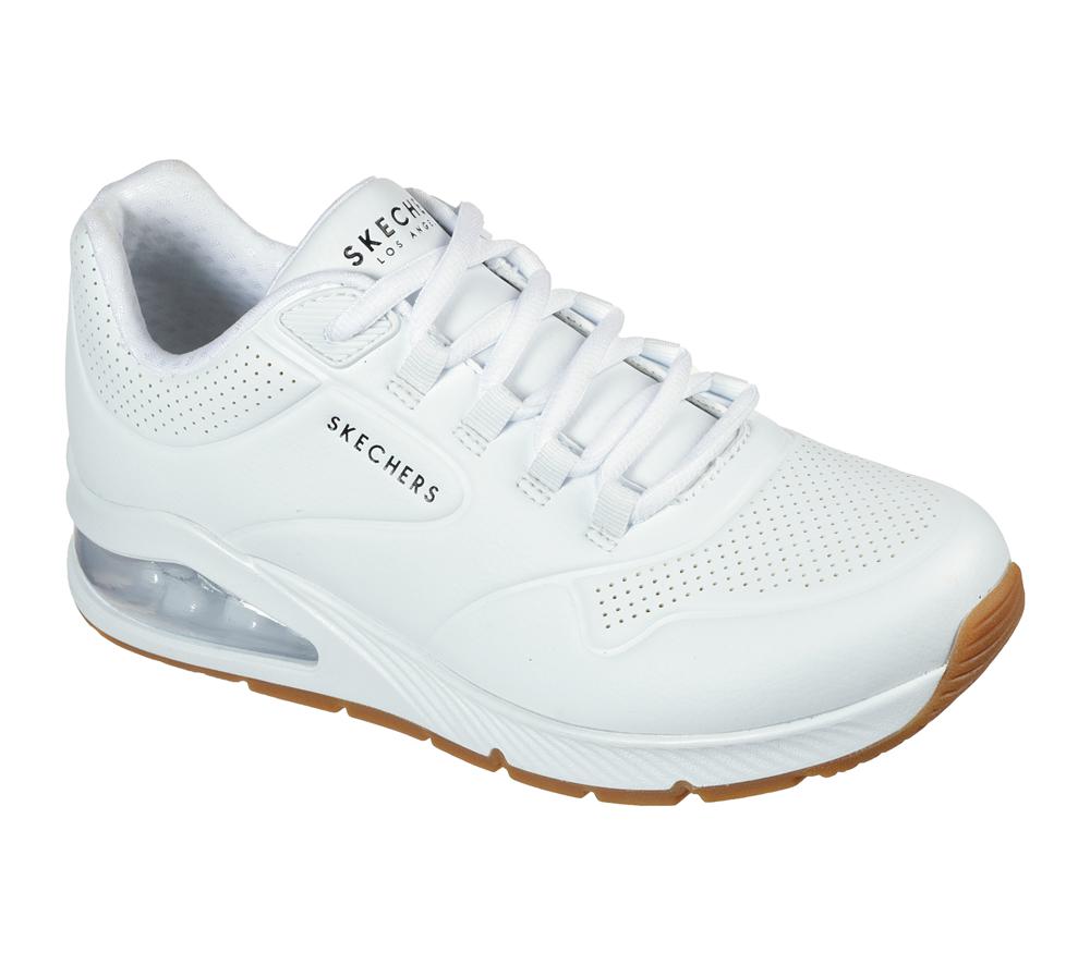 Women Skechers Uno 2 - Air Around You Wedges White  USA |  1650-FPWHR