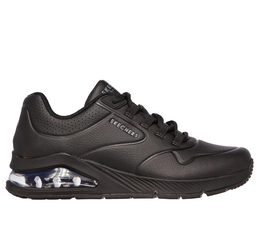 Women Skechers Uno 2 - Air Around You Wedges Black  USA |  4023-VJCEP