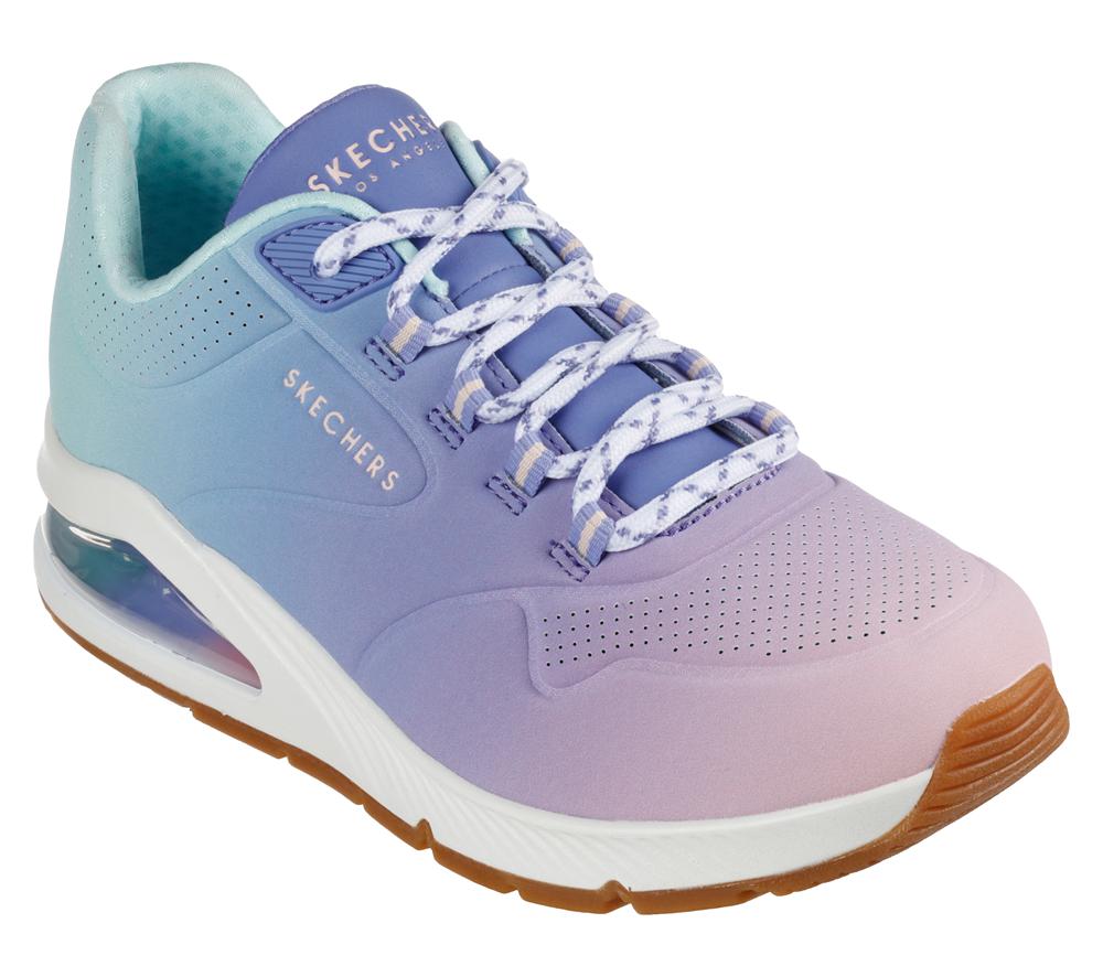 Women Skechers Uno 2 - Ombre Away Lace Up Shoes Blue / Multicolor  USA |  7192-WRJZS