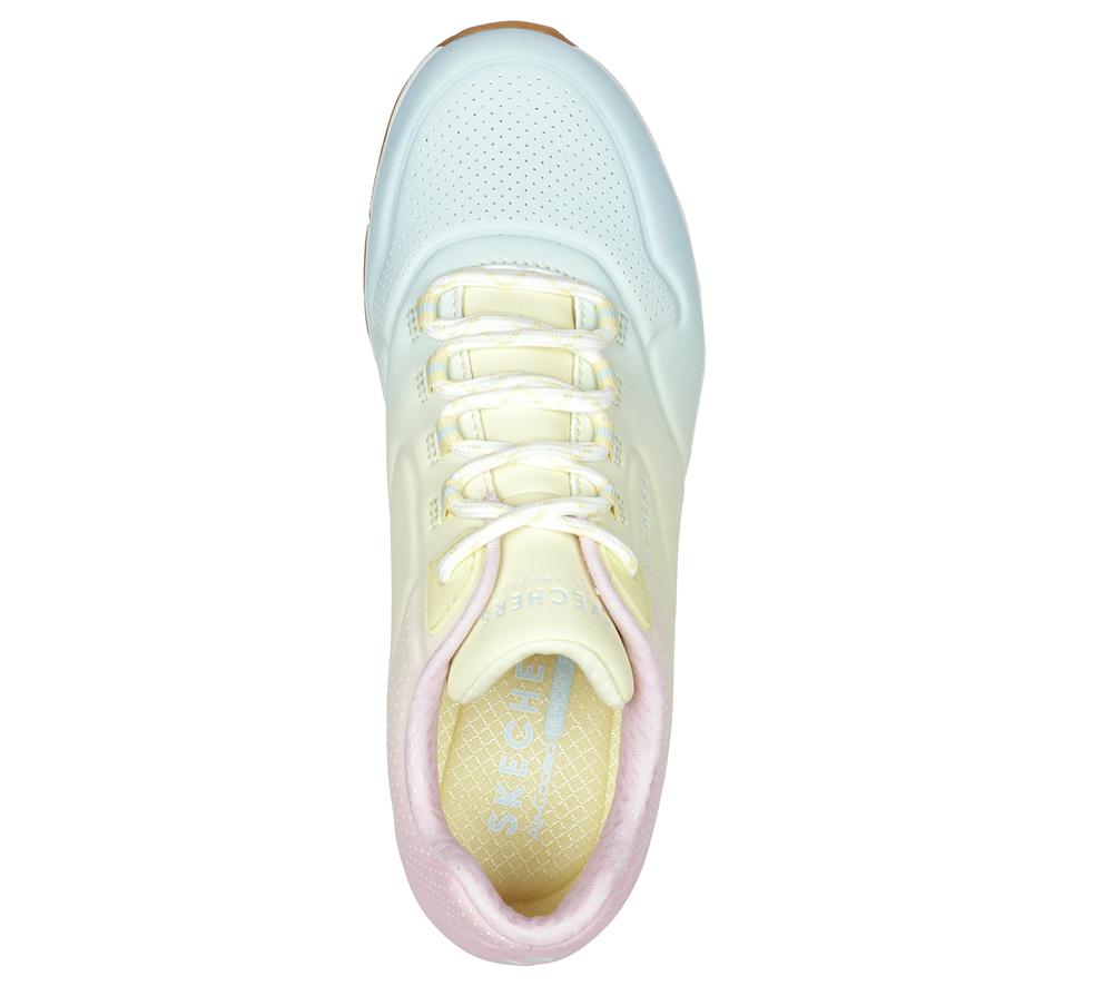Women Skechers Uno 2 - Ombre Away Wedges White / Multicolor  USA |  6847-NEKGM