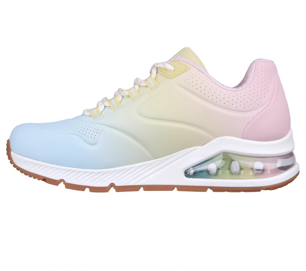 Women Skechers Uno 2 - Ombre Away Wedges White / Multicolor  USA |  6847-NEKGM