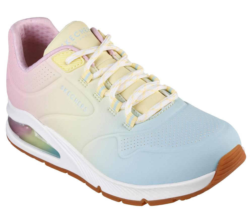 Women Skechers Uno 2 - Ombre Away Wedges White / Multicolor  USA |  6847-NEKGM