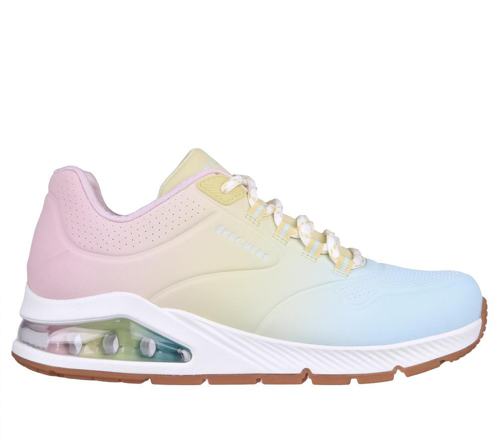 Women Skechers Uno 2 - Ombre Away Wedges White / Multicolor  USA |  6847-NEKGM