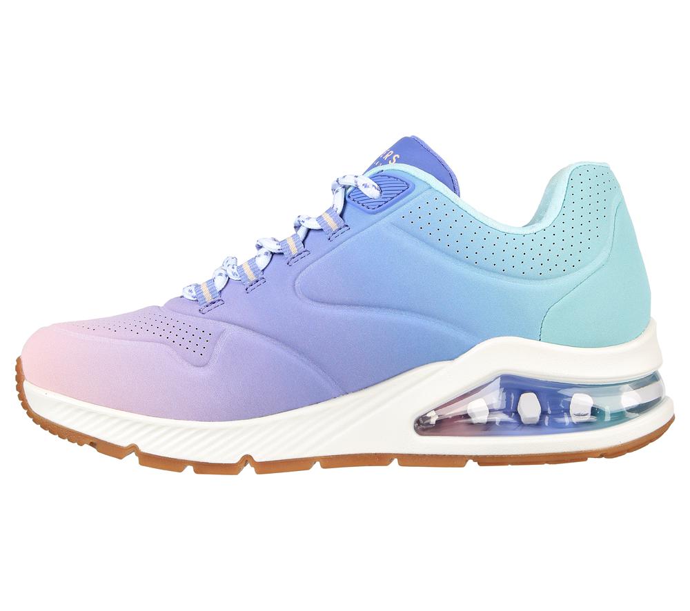 Women Skechers Uno 2 - Ombre Away Wedges Blue / Multicolor  USA |  7193-DGMCK