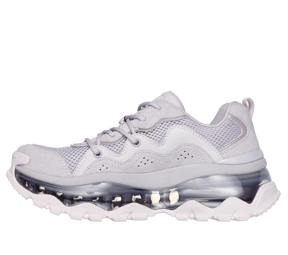 Women Skechers Uno Chaos Lace Up Shoes Lavender Purple  USA |  9634-IGNQO