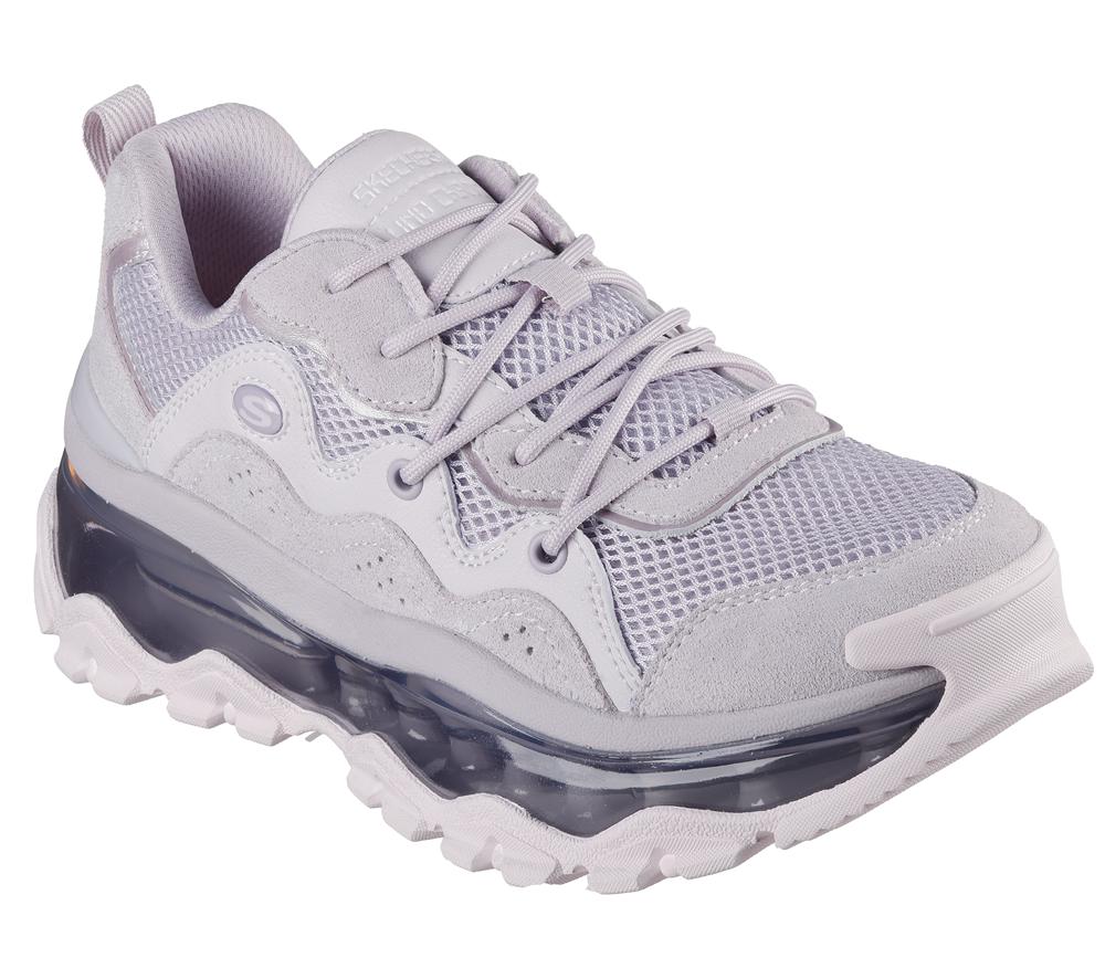 Women Skechers Uno Chaos Lace Up Shoes Lavender Purple  USA |  9634-IGNQO
