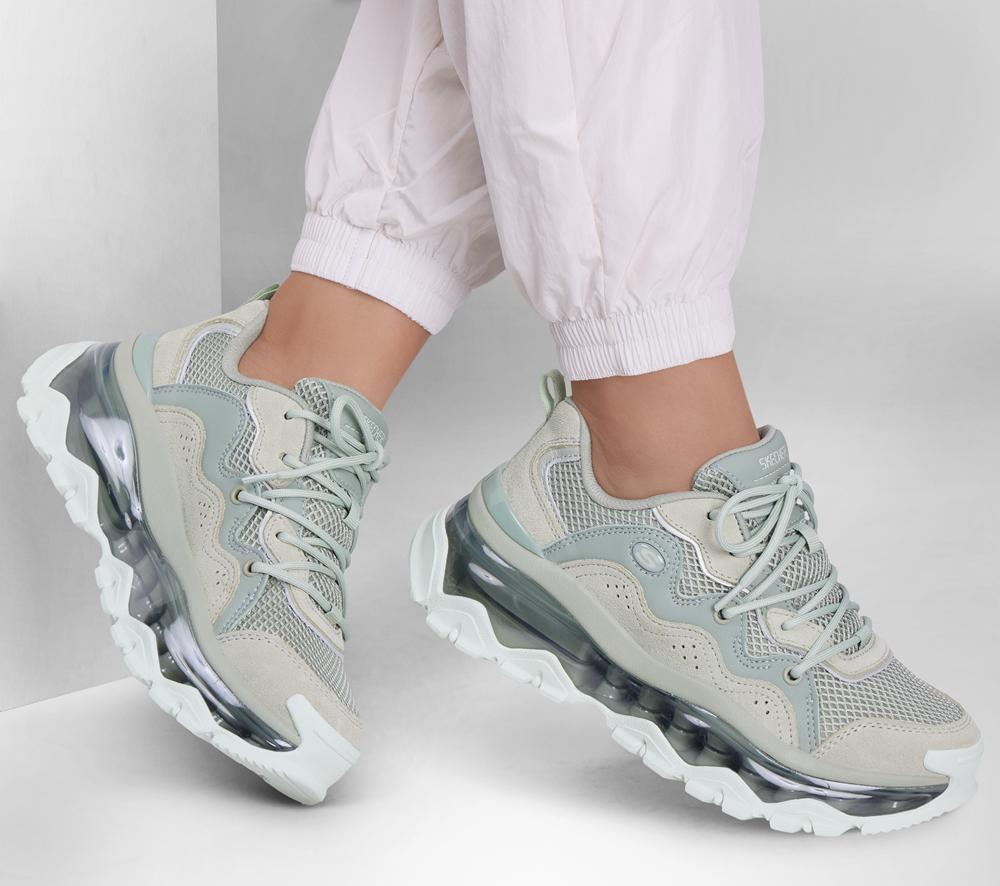 Women Skechers Uno Chaos Lace Up Shoes Sage Turquoise  USA |  6428-FUDBJ