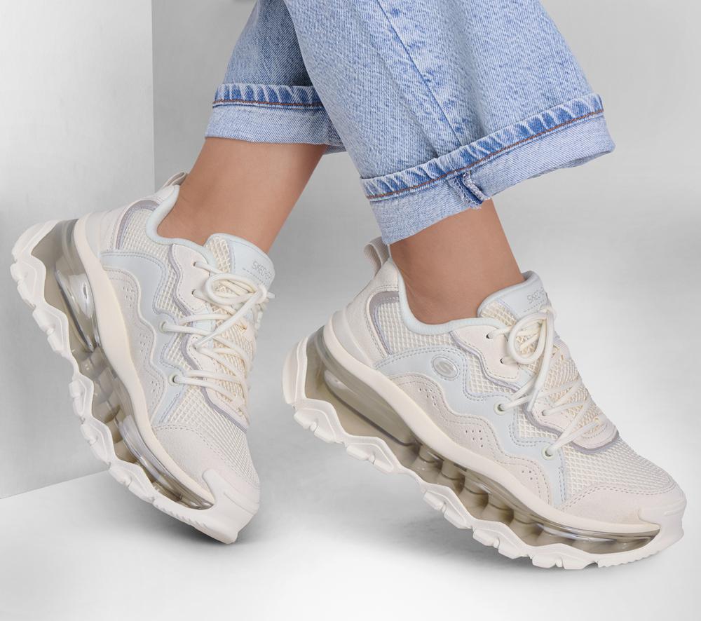 Women Skechers Uno Chaos Lace Up Shoes White  USA |  9645-DMANZ