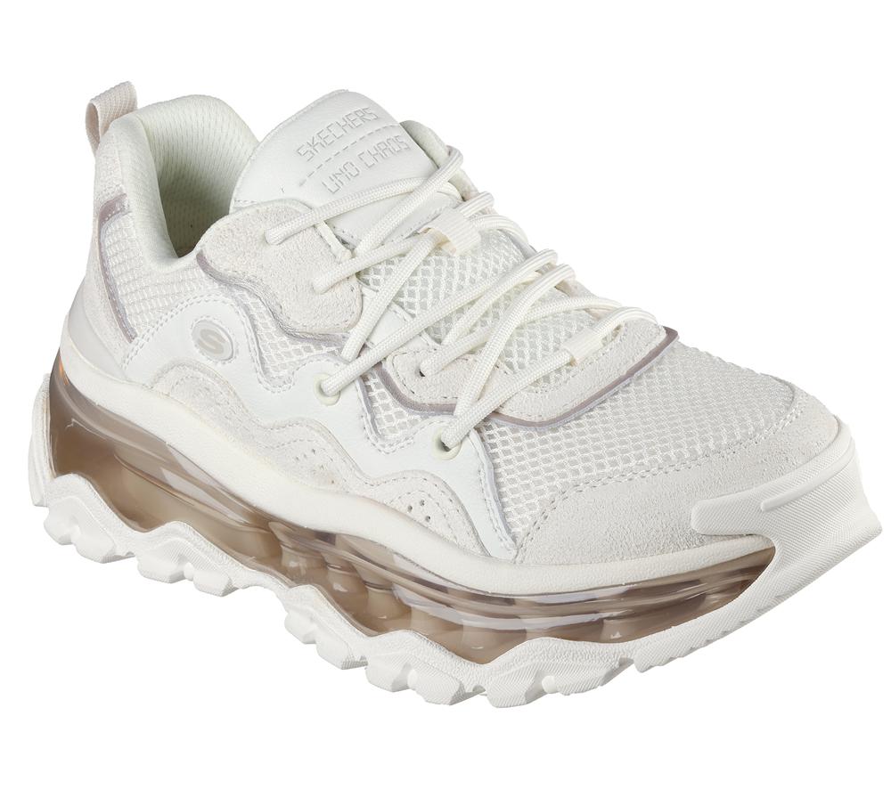Women Skechers Uno Chaos Lace Up Shoes White  USA |  9645-DMANZ