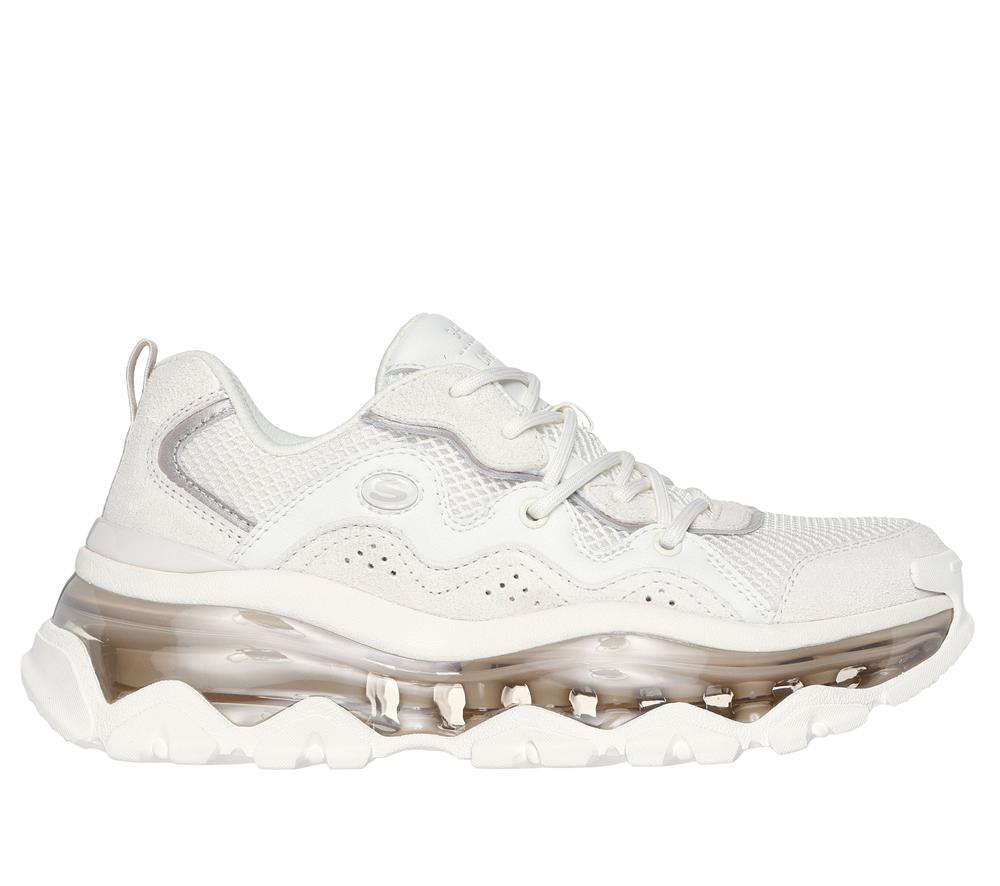Women Skechers Uno Chaos Lace Up Shoes White  USA |  9645-DMANZ