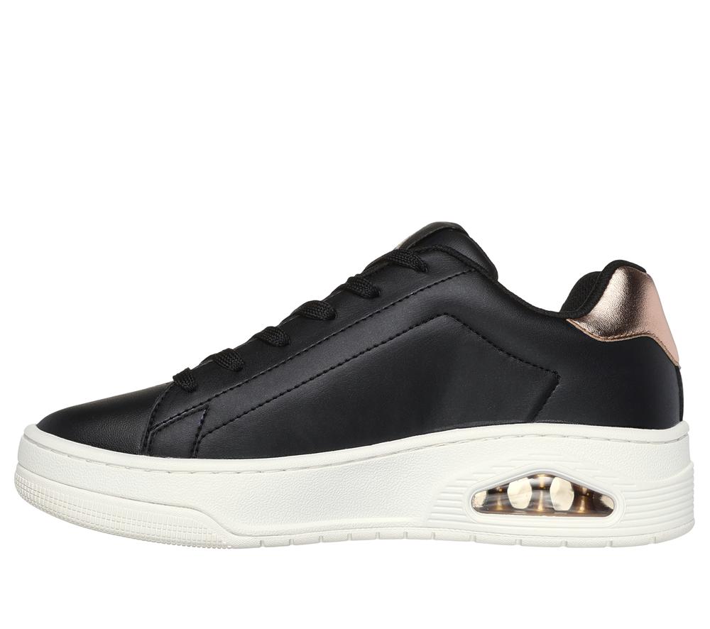 Women Skechers Uno Court - Courted Air Sneakers Black  USA |  2019-GIZJL