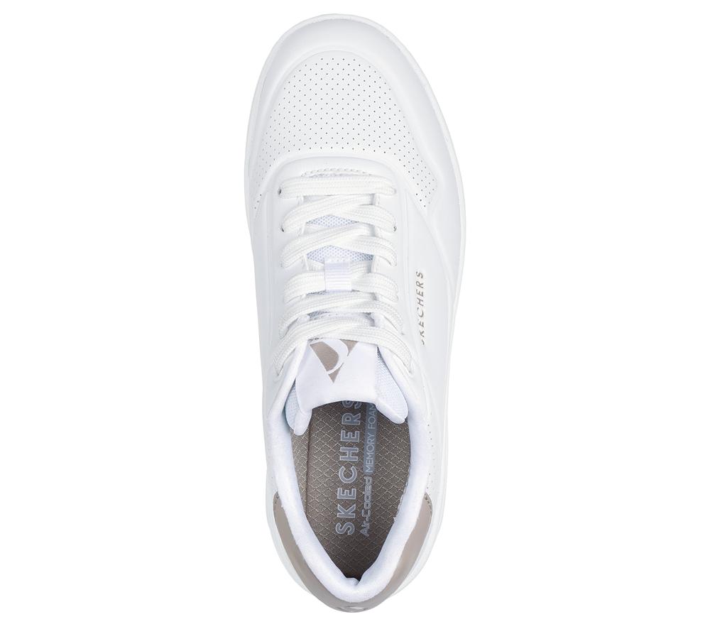 Women Skechers Uno Court - Fast Break Sneakers White  USA |  6534-WZLAY